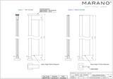 Marano Contemplation Square Base Fix End Post H1100mm