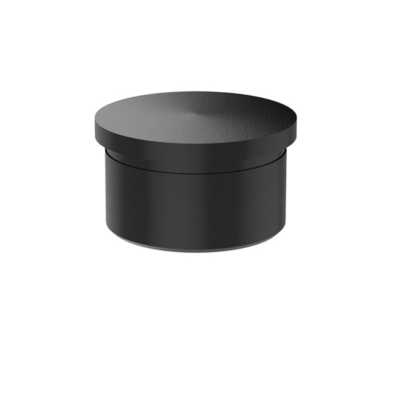 Handrail or Post Glue Fit End Cap 42.4mm - 304 PPC Black