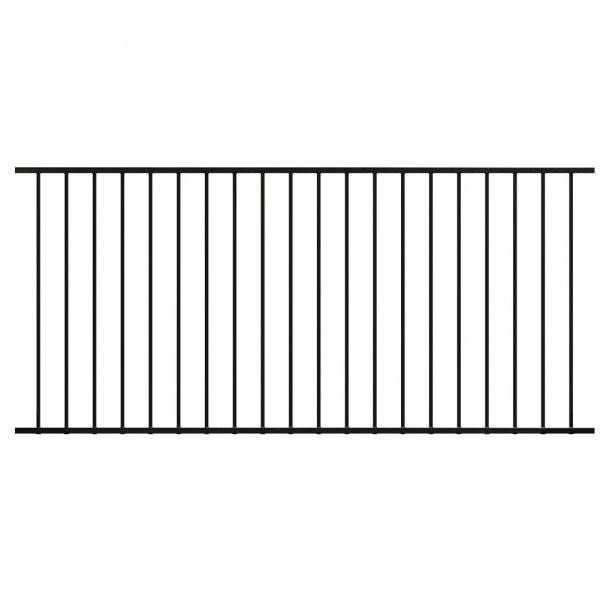 Aluminium Railing Panel - for 1000mm High Fence 2400 x 900mm with 16mm Tube - Black