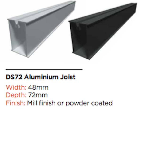 DS72 Aluminium Joist 3600mm