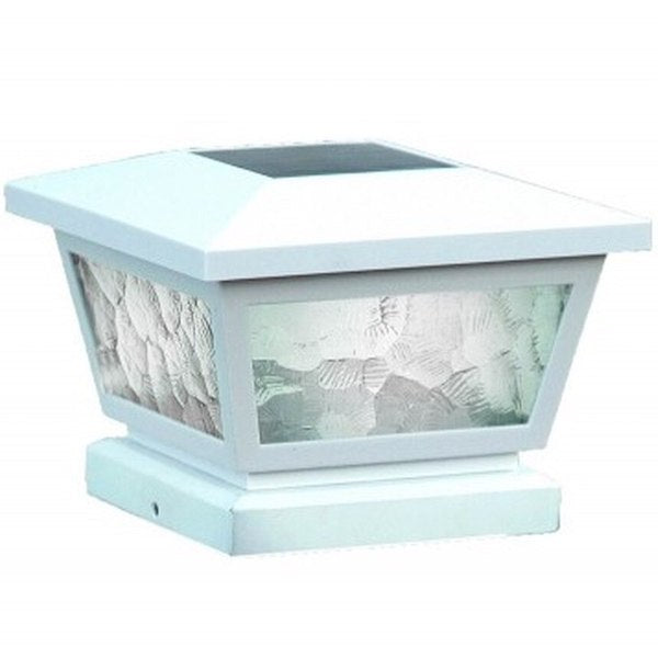 White solar post top cap