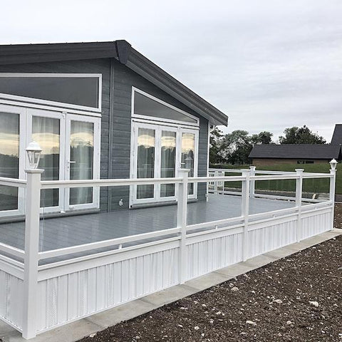 Super Rail Section with 10mm Clear Toughened Safety Glass Infill Panel