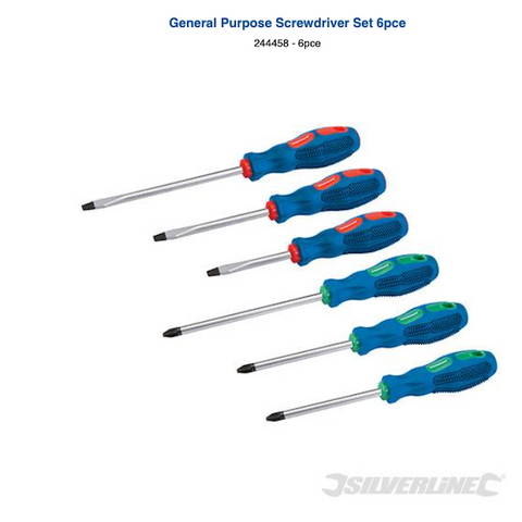 Silverline General Purpose Screwdriver Set 6 pc *Clearance Item