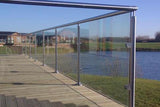 10mm Clear Toughened Safety Glass for use with Stainless Posts