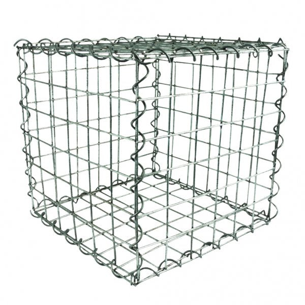 Galvanised Gabion - 0.5 x 0.5 x 0.5m - 3" x 3" Mesh - 3mm Wire