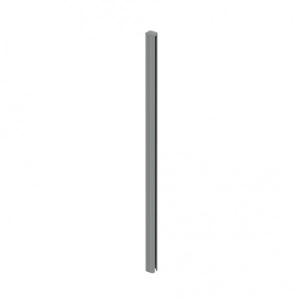 Rinato Fence Post 1.8m fence (2.4m Long) Grey Includes side cover, post cap, screws