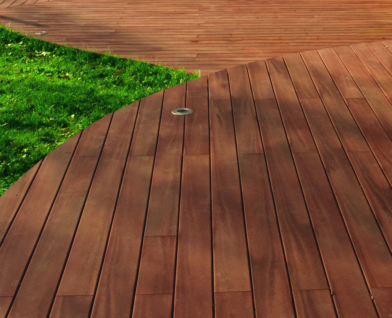 Clean timber decking boards