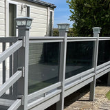 Super Rail Section with 10mm Grey Toughened Safety Glass Infill Panel