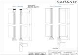 Marano Contemplation Square Base Fix Corner Post H1100mm