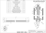 Marano Round Base Fix Corner Post 1100mm Aluminium Satin Anodised Finish