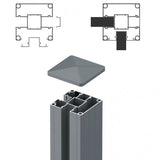 1.8m Aluminium Post - For Fencing Boards (2500mm Long)