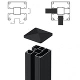 1.8m Aluminium Post - For Fencing Boards (2500mm Long)