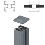 1.8m Aluminium Post - For Fencing Boards (2500mm Long)