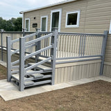 24' x 8' Side Patio Superior Kit Form Deck with Steps & Gate
