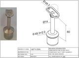 Handrail Saddle Bracket - 48.3mm - 316l