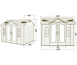 Lifetime Apex Roof Shed 10' x 8' Single Entrance