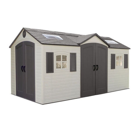 Lifetime Apex Roof Shed 15' x 8' Single or Dual Entrance