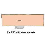 6' x 3' 3" Entry Platform with Steps & Gate Option Superior Kit Form Deck