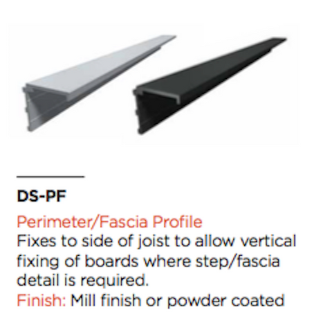 Aluminium Perimeter/Fascia Profile 3600mm