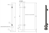 Balustrade End Post - Height Choice - 48.3mm - 316l