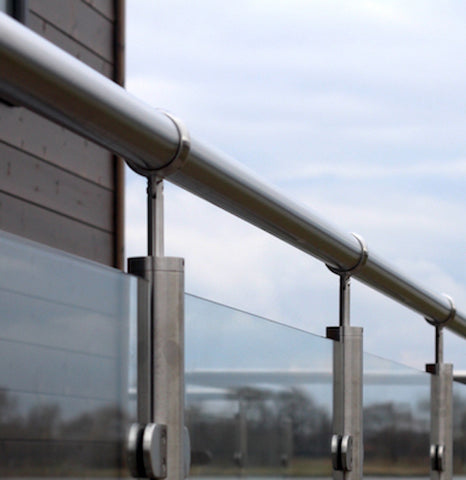 3mtr Stainless Steel and 10mm Toughened Glass Balustrade Section with Handrail