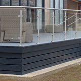 10mm Clear Toughened Safety Glass for use with Stainless Posts