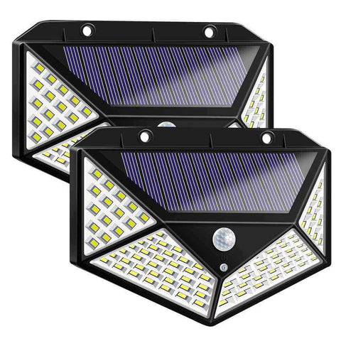 Security Solar Wall Lights (Pair) *Clearance Item
