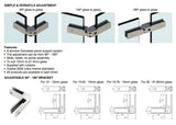 Wall Bracket Glass Stiffener Duplex 2205