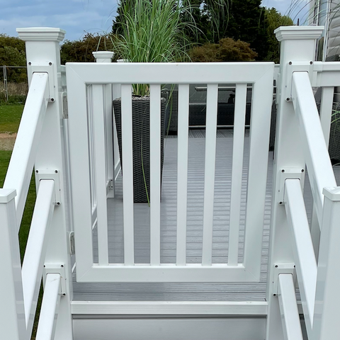 Super Rail Caravan Custom Size UPVC Balustrade_Gate