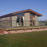 Toughened balustrade glass on luxury lodge