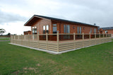 lodge with UPVC bronze glass and pickets