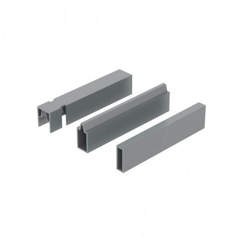 Rinato Composite Fencing - 1 Top & Bottom Rail and 3 ridigity Inserts - Aluminium