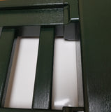 A premium foiled handrail in the dark green colour