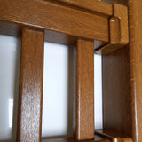 A premium foiled handrail in the golden oak colour